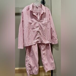 J Crew Factory Striped Poplin Pajama Set